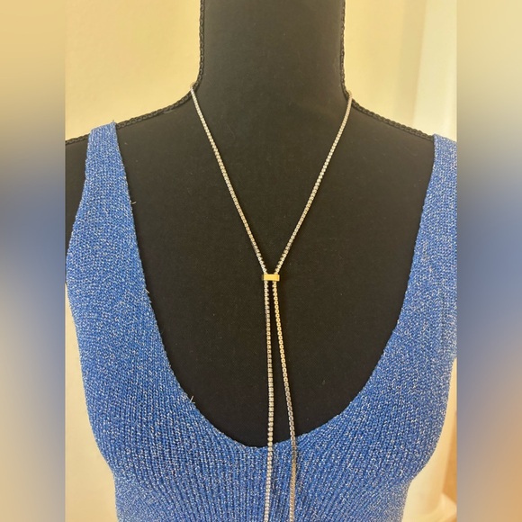 Blue Sleeveless Knit Top - Picture 4 of 6